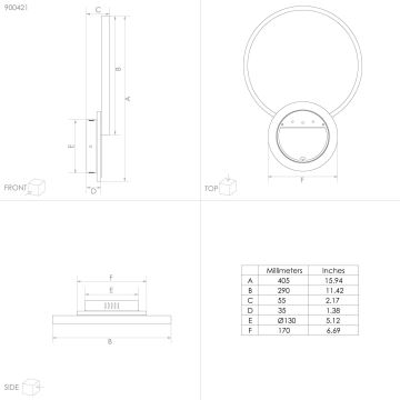 Eglo - LED Ściemnialny plafon LED/15W/230V czarny + pilot