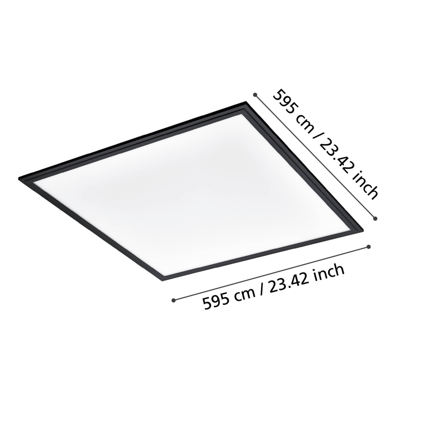 Eglo - LED Plafon LED/33W/230V 60x60 cm czarny