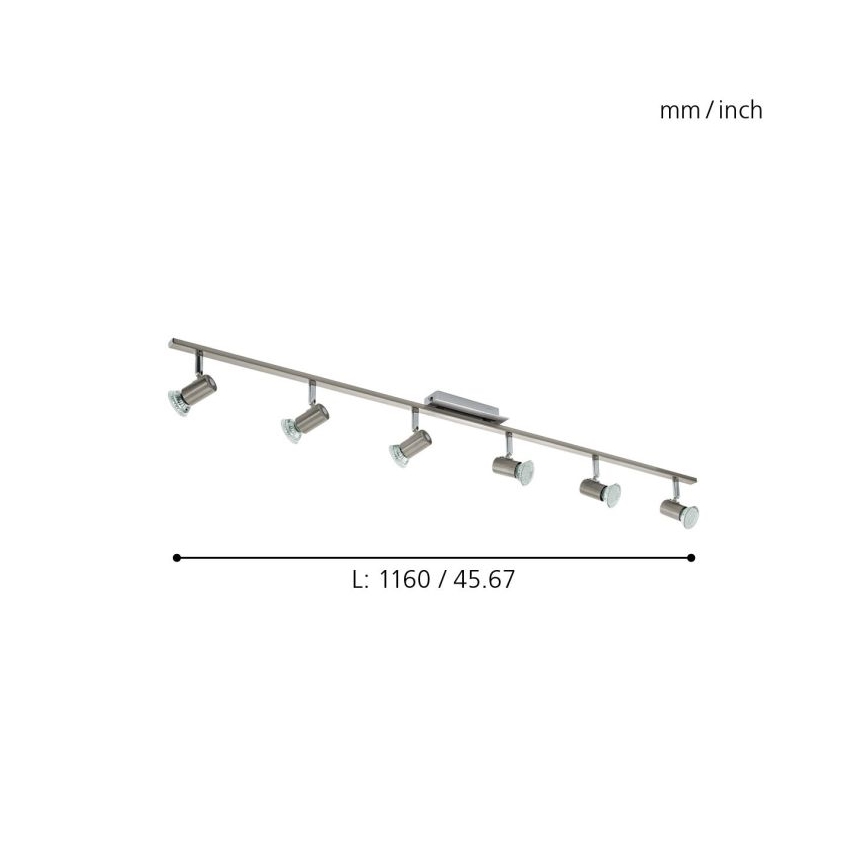 Eglo - Lampa sufitowa 6xGU10/LED/3W