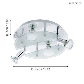 Eglo - LED Lampa sufitowa 4xGU10/3W