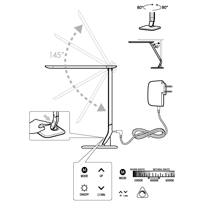 Eglo - LED Lampa ze ściemniaczem LED/6W/230V