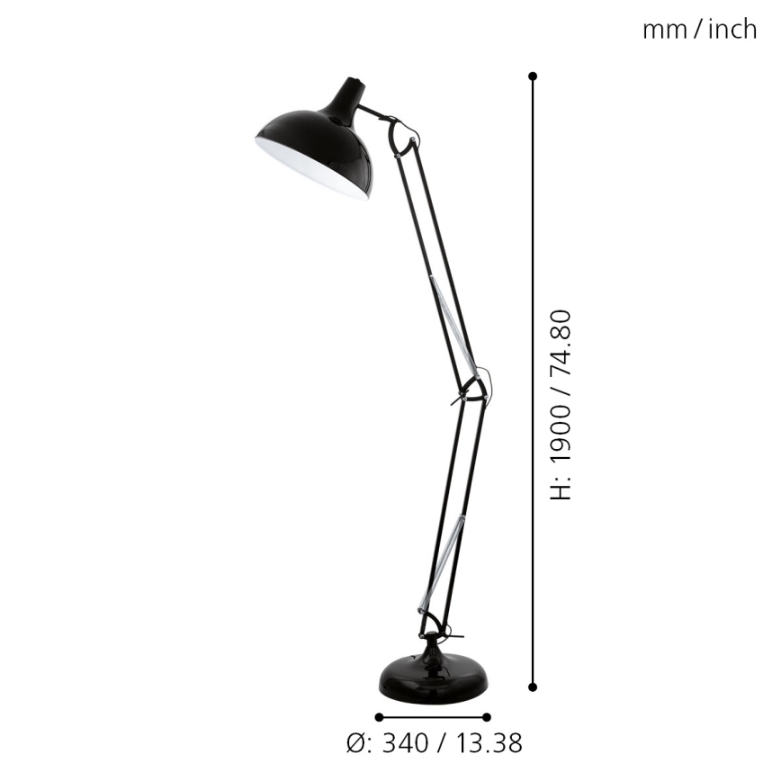 Eglo - Lampa podłogowa 1xE27/60W/230V