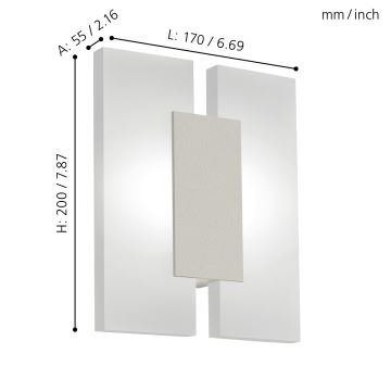Eglo - LED Kinkiet 2xLED/4,5W/230V