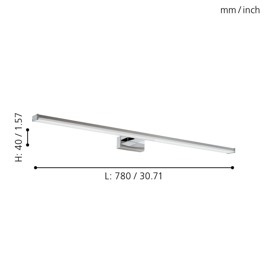 Eglo - LED Oświetlenie łazienkowe LED/14W/230V 4000K 78 cm IP44