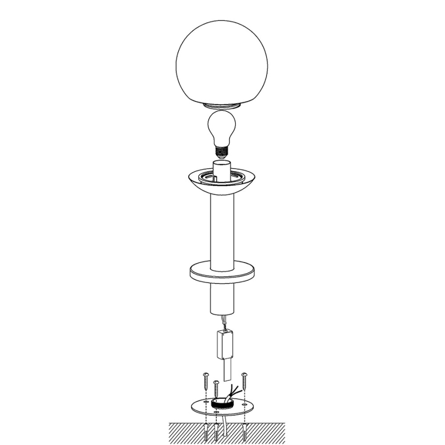 Eglo - LED Ściemnialna lampa zewnętrzna NISIA-C 1xE27/9W/230V 525 mm IP44