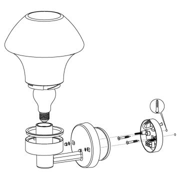 Eglo 97446 - LED Ściemnialny kinkiet zewnętrzny VERLUCCA-C 1xE27/9W/230V IP44 Bluetooth