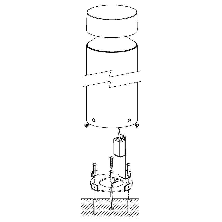 Eglo - LED Lampa zewnętrzna LED/11W/230V czarny 450 mm