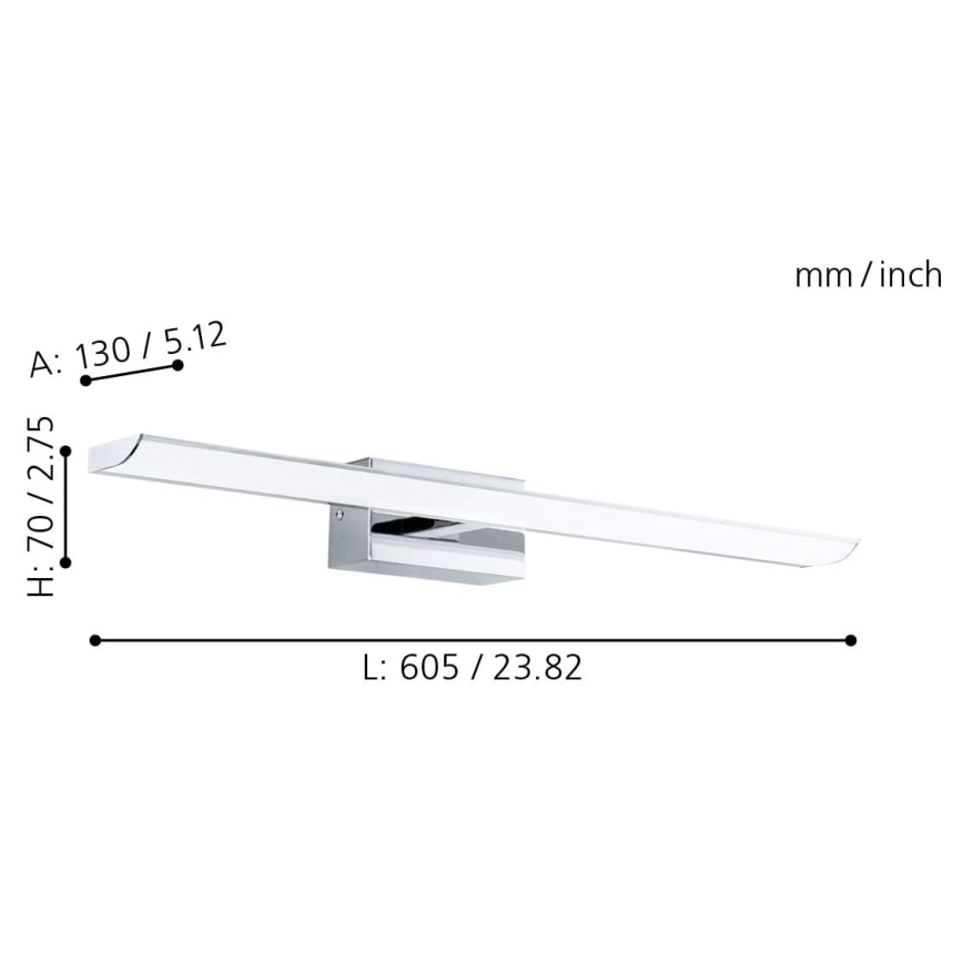 Eglo - LED RGB Ściemnialne oświetlenie łazienkowe LED/15,6W/230V IP44 + pilot zdalnego sterowania