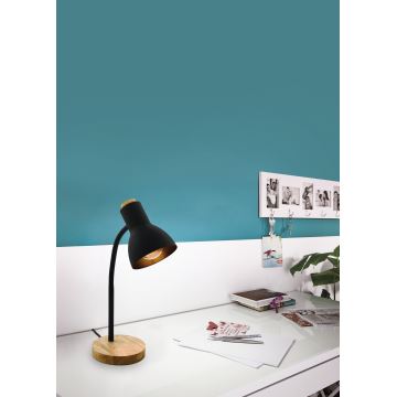 Eglo - Lampa stołowa 1xE27/40W/230V czarny