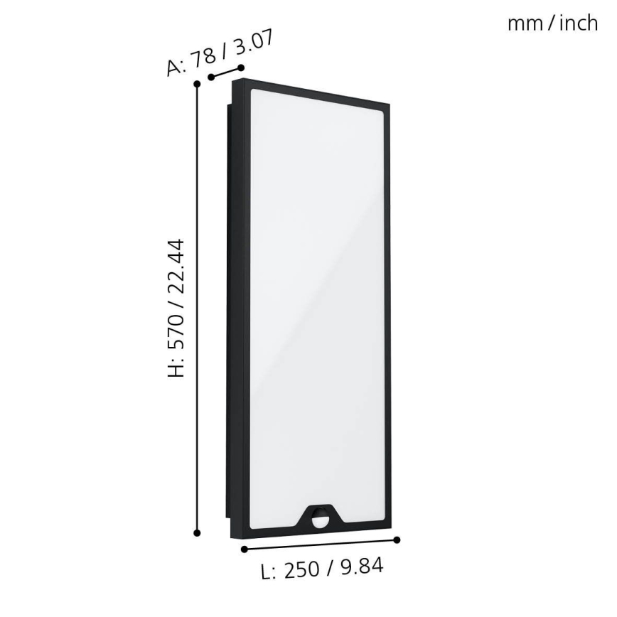 Eglo - LED Kinkiet zewnętrzny z czujnikiem  LED/18,5W/230V IP44