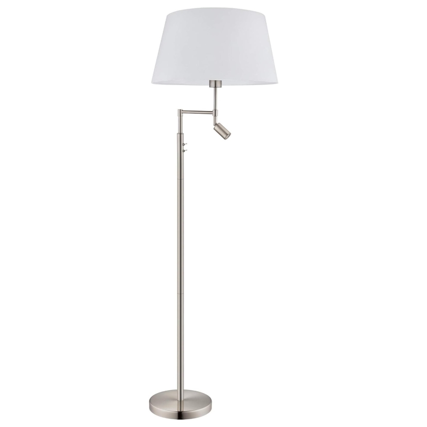 Eglo/Edi Oświetlenie - LED Lampa podłogowa SANTANDER 1xE27/11W/230V + LED/2,3W matowy chrom