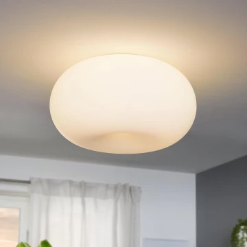 Eglo - Lampa Plafon Kinkiet 2xE27/60W biały/opalowe szkło