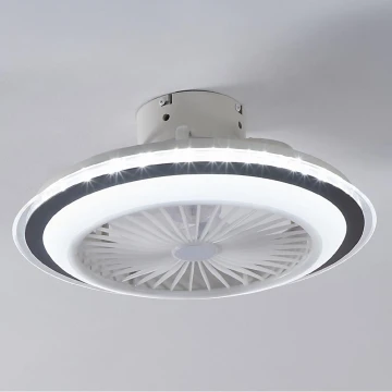 Eglo - LED Ściemnialny wentylator sufitowy LED/25,5W/230V białe/szare 2700-6500K + Pilot zdalnego sterowania