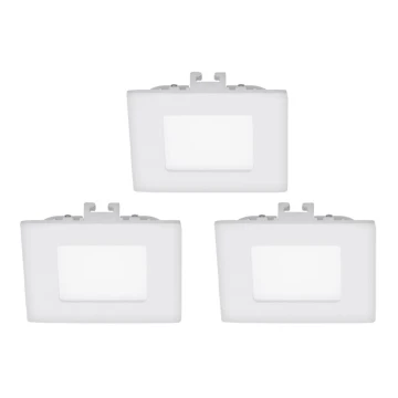 Eglo - Zestaw 3x LED Oprawa wpuszczana FUEVA 1 1xLED/2,7W/230V