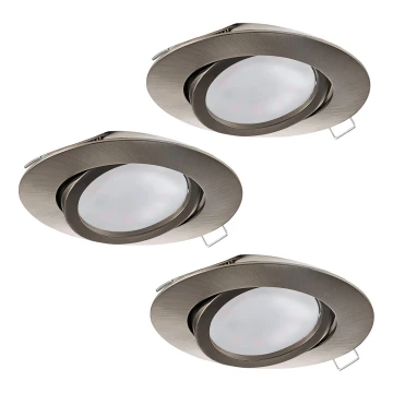 Eglo - Zestaw 3x Oprawa LED TEDO 3xGU10-LED/5W/230V