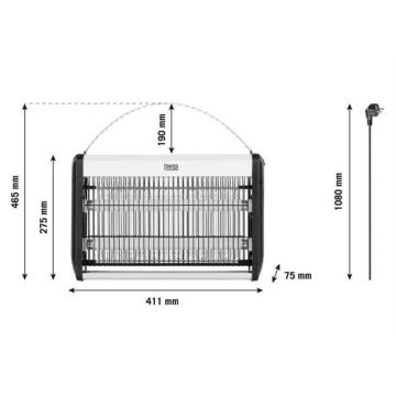 Elektryczny odstraszacz owadów 2x10W/230V 80m2