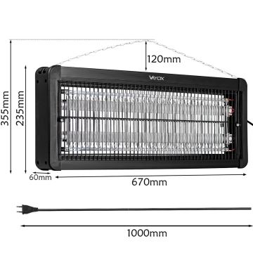 Elektryczny odstraszacz owadów 2x20W/230V 180 m²