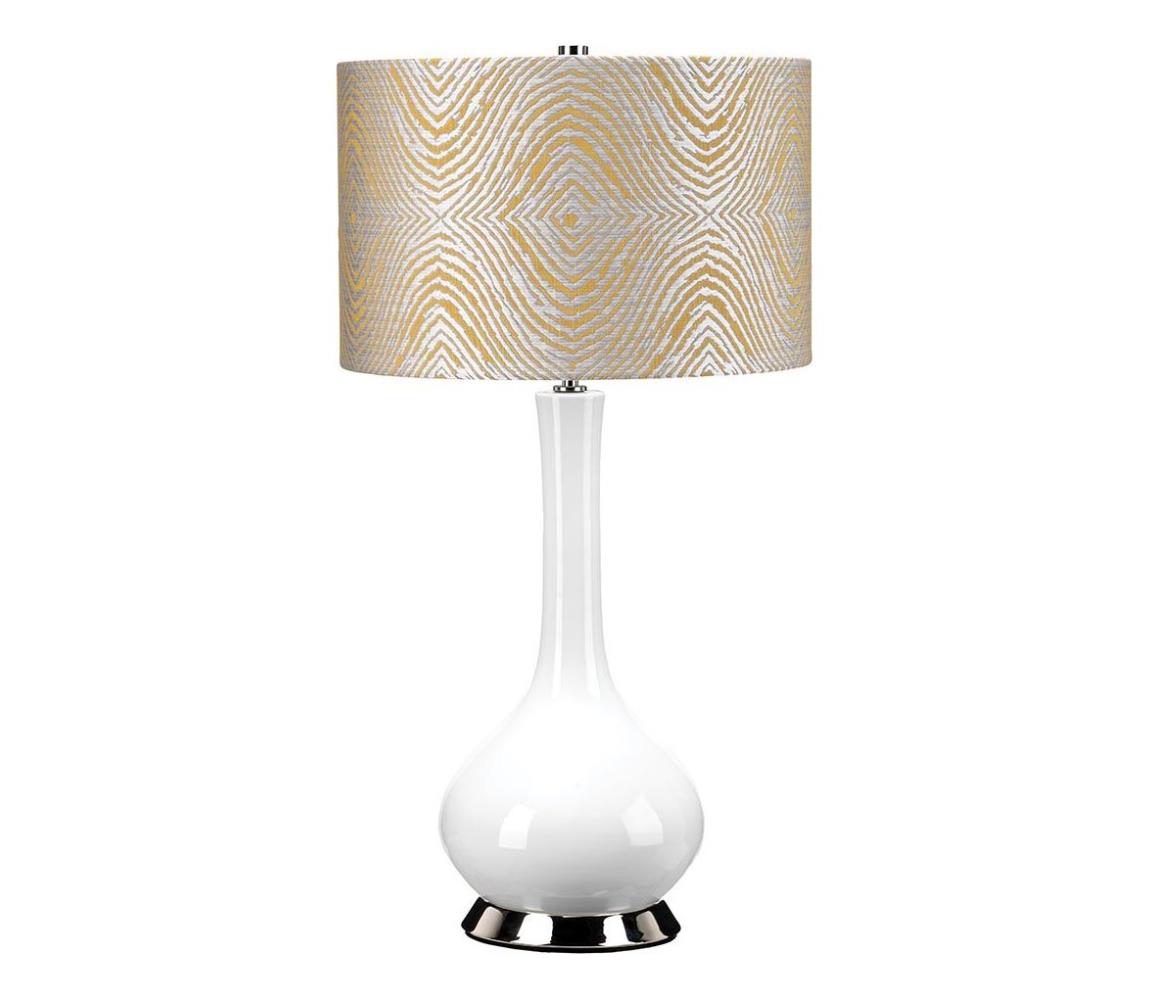 Elstead MILO-PN-TL-PSM - Lampa stołowa MILO 1xE27/60W/230V szary/złoty