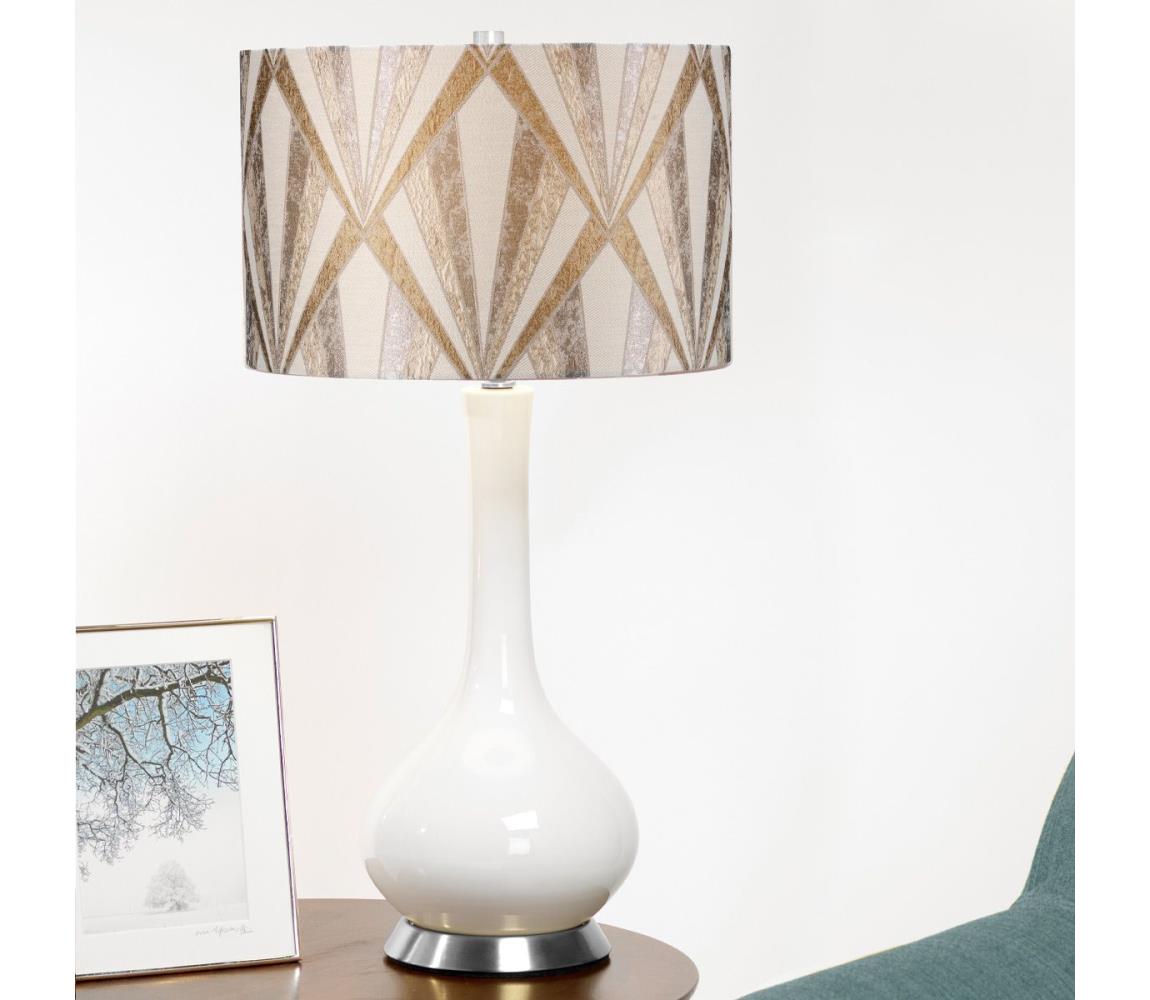 Elstead MILO-PN-TL-VOGSC - Lampa stołowa MILO 1xE27/60W/230V szary/brązowy