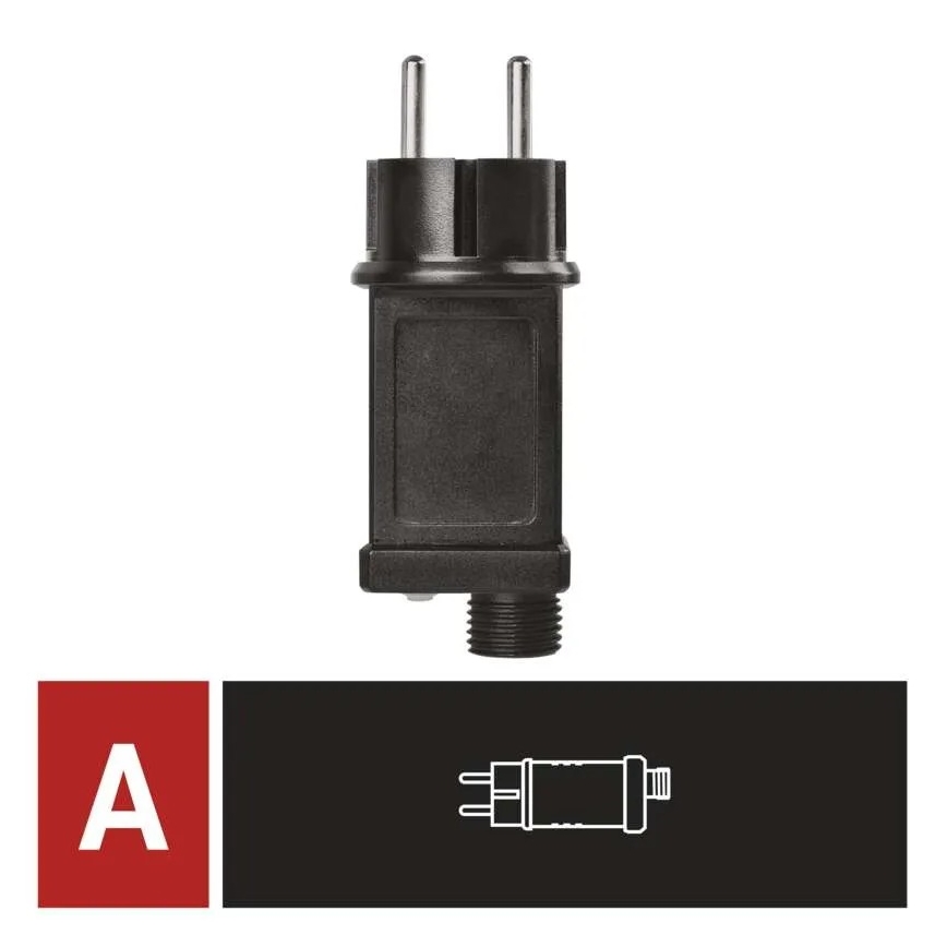 EMOS D1ZB05 - Zasilacz do podłączenia lampek choinkowych 230V IP44
