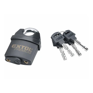 Extol Premium - Kłódka wodoodporna 50 mm czarna