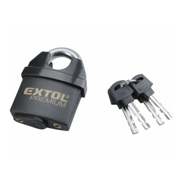 Extol Premium - Kłódka wodoodporna 60 mm czarna
