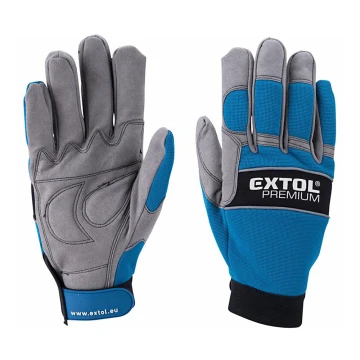 Extol Premium - Rękawice robocze rozmiar 10" niebiesko-szare