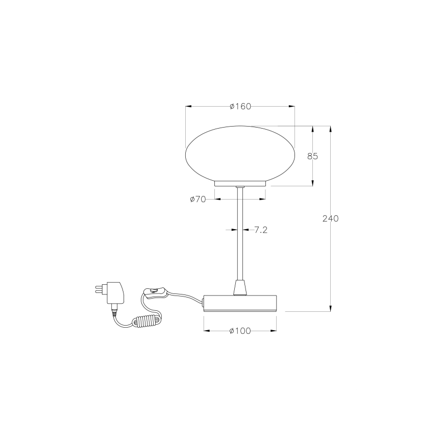 Fabas Luce 3339-30-178 - LED Dotykowa ściemnialna lampa stołowa JAP LED/5W/230V matowy chrom