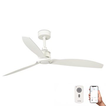 FARO 32101WP - Wentylator sufitowy JUST FAN M biały śr. 128 cm SMART + pilot zdalnego sterowania