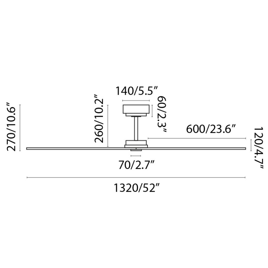 FARO 34100 - Wentylator sufitowy MILOS czarny + pilot zdalnego sterowania