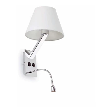 FARO 68506 - LED Lampka ścienna MOMA 1xE27/60W/100-240V + 1xLED/1W