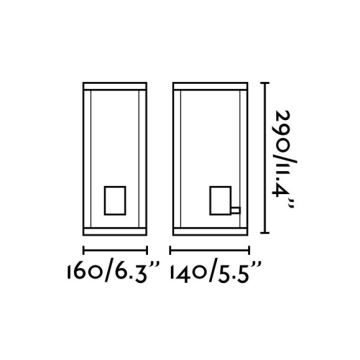 FARO 70773 - Kinkiet zewnętrzny NALA 1xE27/15W/230V IP54