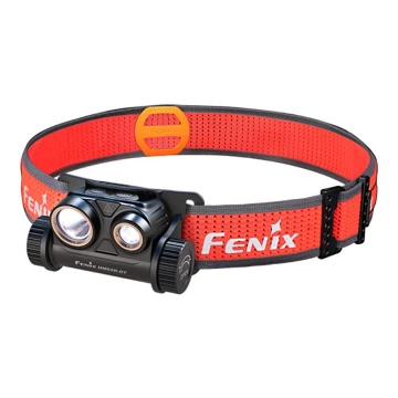 Fenix HM65RDTBLC - LED Czołówka akumulatorowa LED/USB IP68 1500 lm 300 h czarna/pomarańczowa