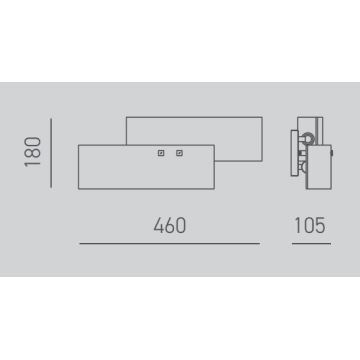 Gea Luce LARA A P arg - Kinkiet LARA 2xE14/42W/230V srebrne