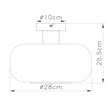 Globo - Żyrandol natynkowy 1xE27/40W/230V przezroczysty