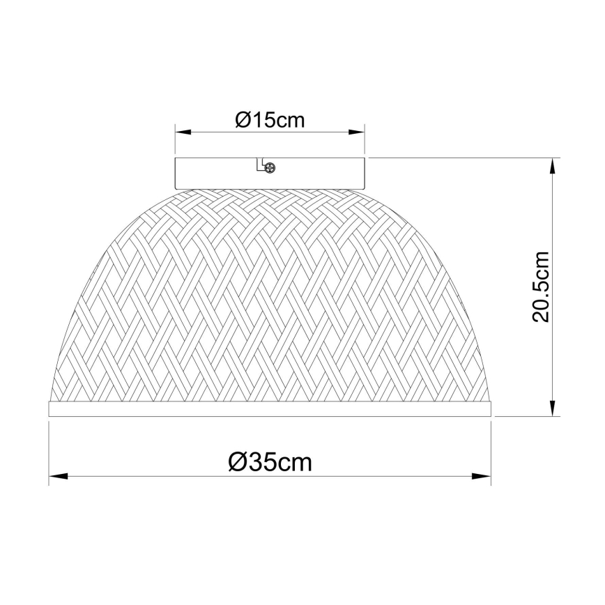 Globo - Żyrandol natynkowy 1xE27/15W/230V bambus