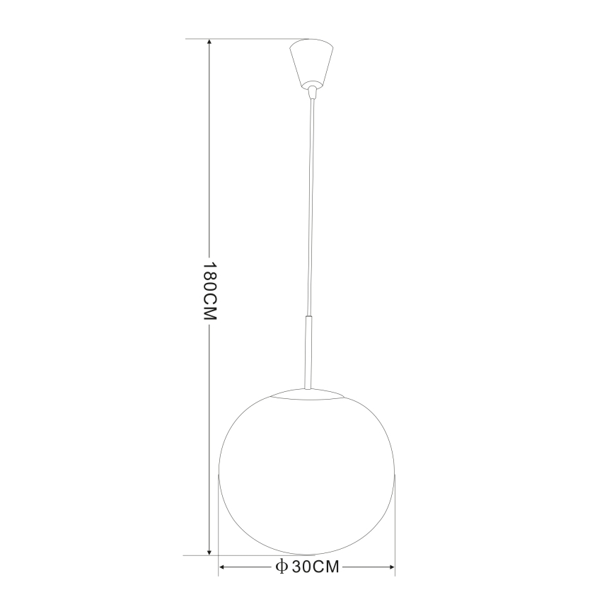 Globo - Żyrandol na lince 1xE27/60W/230V śr. 30 cm