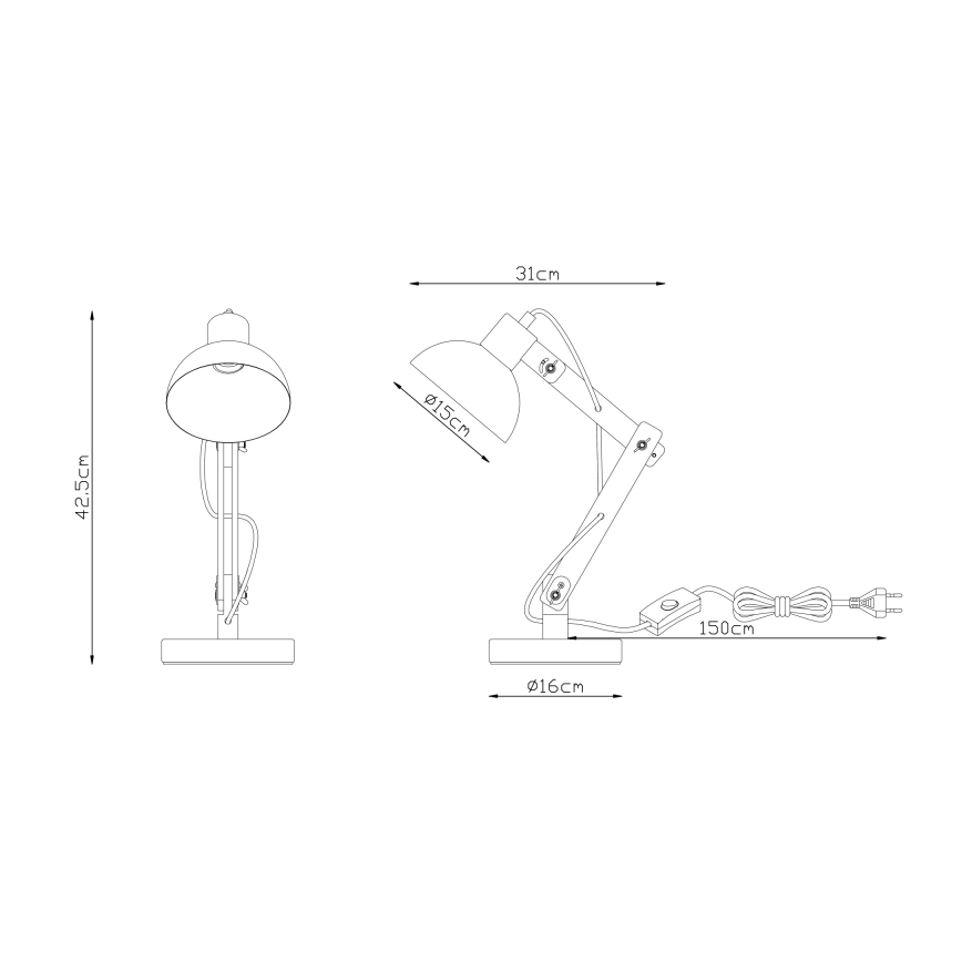 Globo - Lampa stołowa 1xE27/40W/230V buk