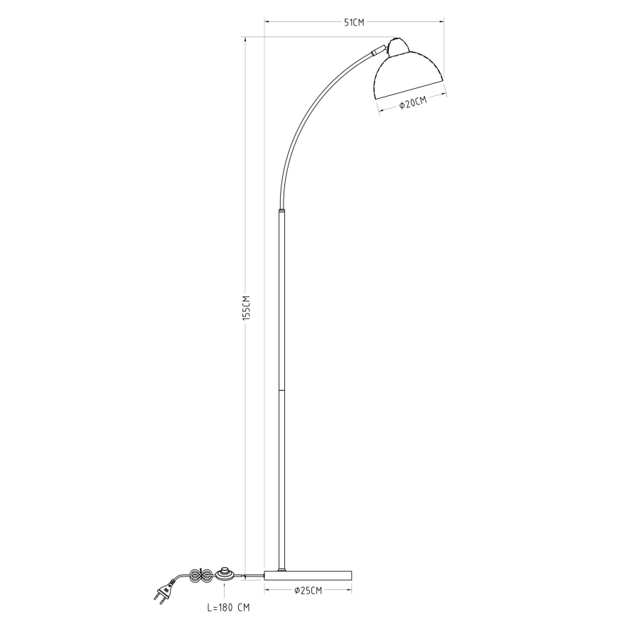 Globo - Lampa podłogowa 1xE27/40W/230V