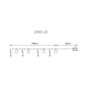 Globo 29900-20 - LED Dekoracyjny łańcuch z lampkami 20xLED/0,03W/2xAA