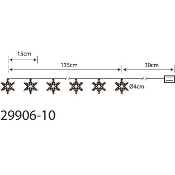 Globo 29906-10 - LED Łańcuch dekoracyjny 10xLED/0,03W/2xAA