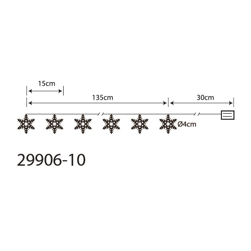 Globo 29906-10 - LED Łańcuch dekoracyjny 10xLED/0,03W/2xAA