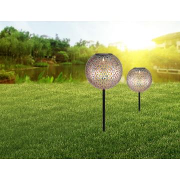 Globo - LED Lampa solarna LED/0,06W/1,2V srebrna IP44 180x540 mm