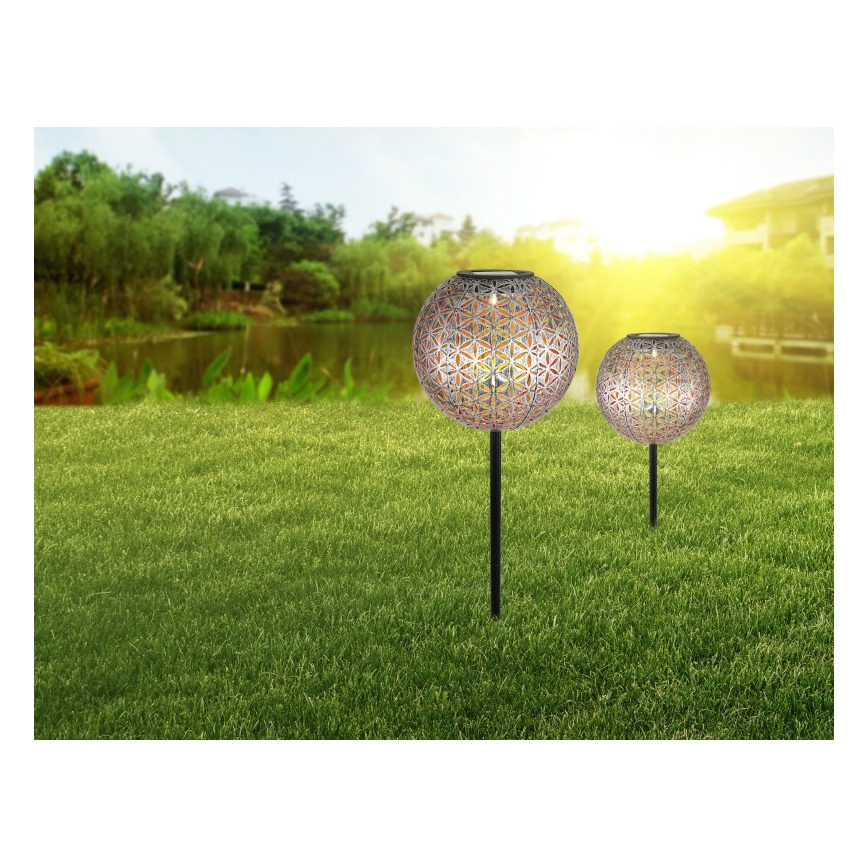 Globo - LED Lampa solarna LED/0,06W/1,2V srebrna IP44 180x540 mm