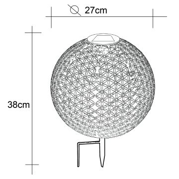 Globo - Lampa solarna LED/0,06W/1,2V rdza IP44