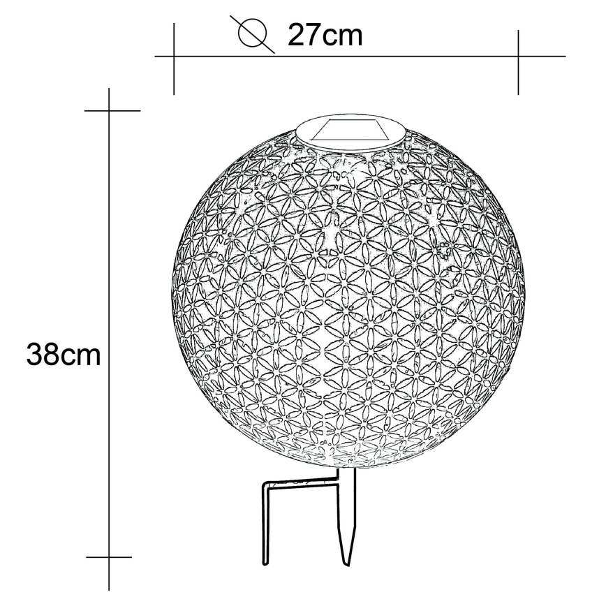 Globo - Lampa solarna LED/0,06W/1,2V rdza IP44