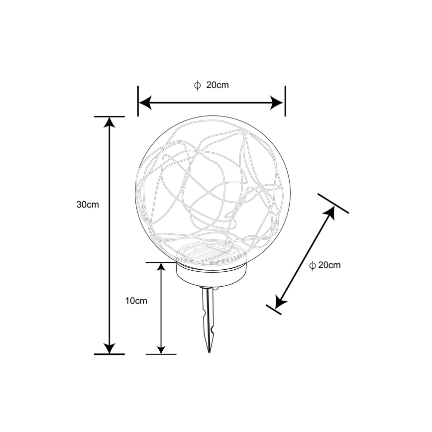 Globo - LED Lampa solarna 30xLED/0,06W/1,2V śr. 20 cm IP44