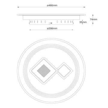 Globo - LED Plafon ściemnialny LED/40W/230V 2700-6500K + pilot