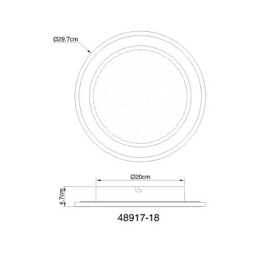 Globo - LED Plafon LED/18W/230V śr. 29,7 cm