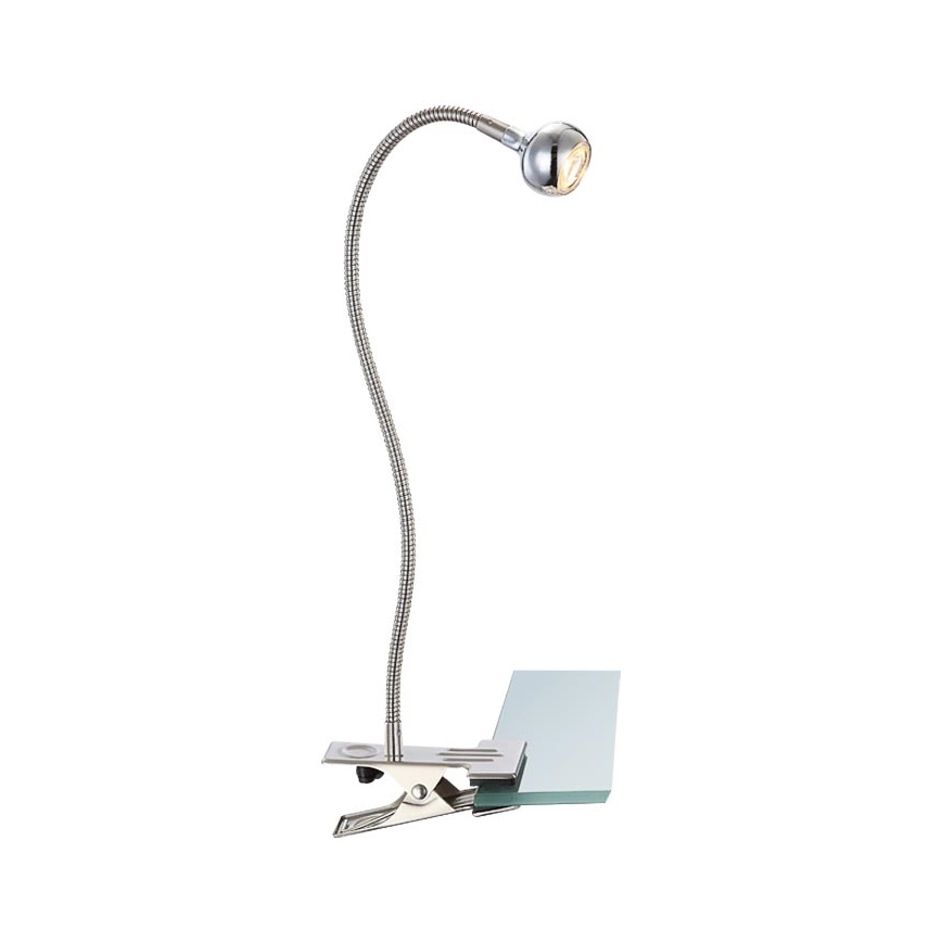 Globo - LED Elastyczna lampka z klipsem LED/3W/230V chrom